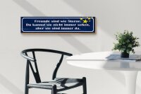 Holzschild Spruch 46x10cm Freunde wie Sterne sind immer da Dekoration