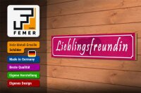 Holzschild Spruch 46x10cm Lieblingsfreundin Herz Geschenk Dekoration