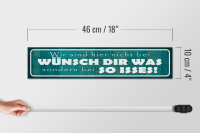 Holzschild Spruch 46x10cm wir nicht bei Wünsch Dir Was Dekoration