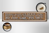 Holzschild Spruch 46x10cm wenn ich Kekse sehe zwei Stimmen Dekoration