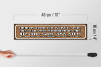 Holzschild Spruch 46x10cm wenn ich Kekse sehe zwei Stimmen Dekoration