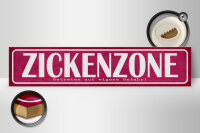 Holzschild Spruch 46x10cm Zickenzone eigene Gefahr Dekoration