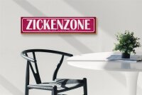 Holzschild Spruch 46x10cm Zickenzone eigene Gefahr Dekoration