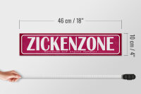 Holzschild Spruch 46x10cm Zickenzone eigene Gefahr Dekoration