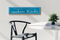 Holzschild Spruch 46x10cm langweilige Frauen saubere Küche Dekoration