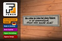 Holzschild Spruch 46x10cm alles schöne hat einen Haken Dekoration