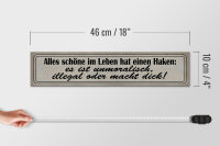 Holzschild Spruch 46x10cm alles schöne hat einen Haken Dekoration