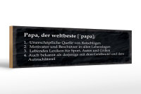 Holzschild Spruch 46x10cm Papa der weltbeste...