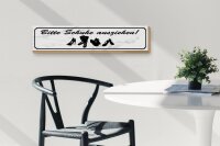 Holzschild Spruch 46x10cm bitte Schuhe ausziehen Geschenk Dekoration