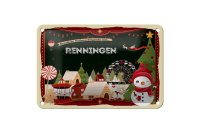Blechschild Weihnachten Grüße RENNINGEN Geschenk Dekoration  18x12cm