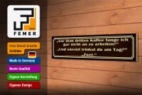 Holzschild Spruch 46x10cm vor dem 3 Kaffee nicht arbeiten Dekoration