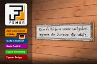 Holzschild Spruch 46x10cm Klügere nachgeben regieren Dumme Dekoration