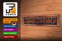 Holzschild Spruch 46x10cm perfekt aussehen muss nur wer Dekoration