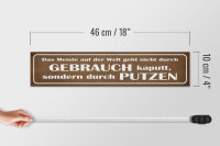 Holzschild Spruch 46x10cm das Meiste auf der Welt geht Dekoration