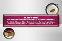 Holzschild Spruch 46x10cm Lösungsmittel löst Ehen Dekoration