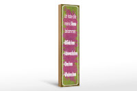 Holzschild Spruch 10x46cm habe alle meine Sinne beisammen Dekoration