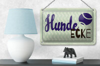 Blechschild Hinweis 12x18 cm Hunde ecke Schild