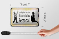 Blechschild Spruch 12x18 cm Katzenpersonal Schild