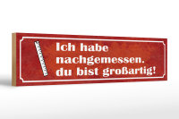 Holzschild Spruch 46x10cm nachgemessen du bist großartig Dekoration