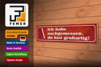 Holzschild Spruch 46x10cm nachgemessen du bist großartig Dekoration