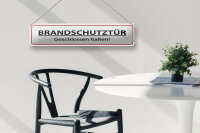Blechschild Hinweis 46x10 cm Brandschutztür Schild