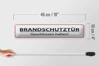 Blechschild Hinweis 46x10 cm Brandschutztür Schild
