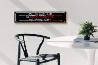 Holzschild Spruch 46x10cm wer abends säuft kann arbeiten Dekoration