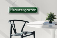 Blechschild Hinweis 46x10 cm Kräutergarten Schild
