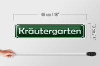 Blechschild Hinweis 46x10 cm Kräutergarten Schild