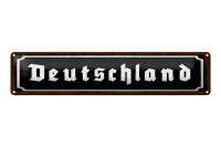 Blechschild Hinweis 46x10 cm Deutschland Schild
