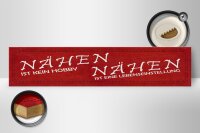 Holzschild Spruch 46x10cm Nähen ist kein Hobby Geschenk Dekoration