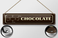 Blechschild Hinweis 46x10 cm Chocolate Schokolade...
