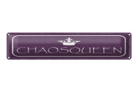 Blechschild Hinweis 46x10 cm Chaosqueen Lila Schild