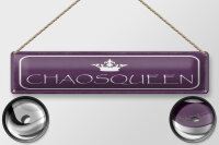 Blechschild Hinweis 46x10 cm Chaosqueen Lila Schild