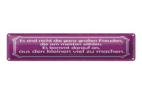 Blechschild Zitat 46x10 cm aus kleinen Freunden viel...