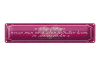 Blechschild Zitat 46x10 cm Das Beste, woran man im Leben...