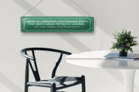 Blechschild Zitat 46x10 cm als mit Liebe und Humor Schild