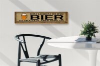 Holzschild Spruch 46x10cm Leben ohne Bier möglich sinnlos Dekoration