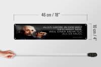 Blechschild Einstein Zitat 46x10 cm Alles Große in der Welt Schild