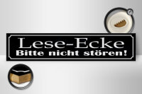 Holzschild Spruch 46x10cm Lese-Ecke bitte nicht stören Dekoration