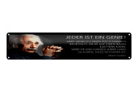 Blechschild Einstein Zitat 46x10 cm Jeder ist ein Genie...
