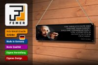 Blechschild Einstein Zitat 46x10 cm eine wirklich gute Idee erkennt man