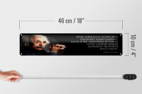 Blechschild Einstein Zitat 46x10 cm eine wirklich gute Idee erkennt man