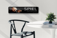 Blechschild Einstein Zitat 46x10 cm Spiel ist die höchste Form von Forschung.