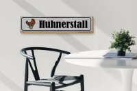 Holzschild Hinweis 46x10cm Hühnerstall Eier Huhn Dekoration