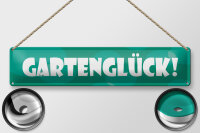 Blechschild Hinweis 46x10 cm Gartenglück...