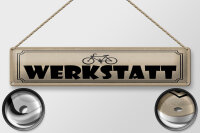 Blechschild Hinweis 46x10 cm Fahrrad Werkstatt Schild
