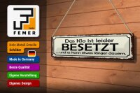 Blechschild Hinweis 46x10 cm Das Klo ist besetzt kann länger dauern