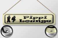 Blechschild Hinweis 46x10 cm Pippi Lounge weißes...