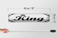 Blechschild Hinweis 46x10 cm King weißes Schild